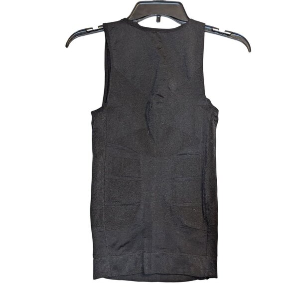 Womens Compression Tank Top Size M Black Body Shaper Vest With Tummy Control - Picture 3 of 4